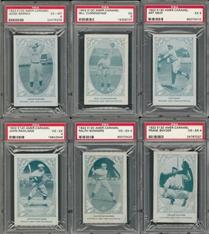 1922 E120 American Caramel PSA-Graded Collection (6 Different)
